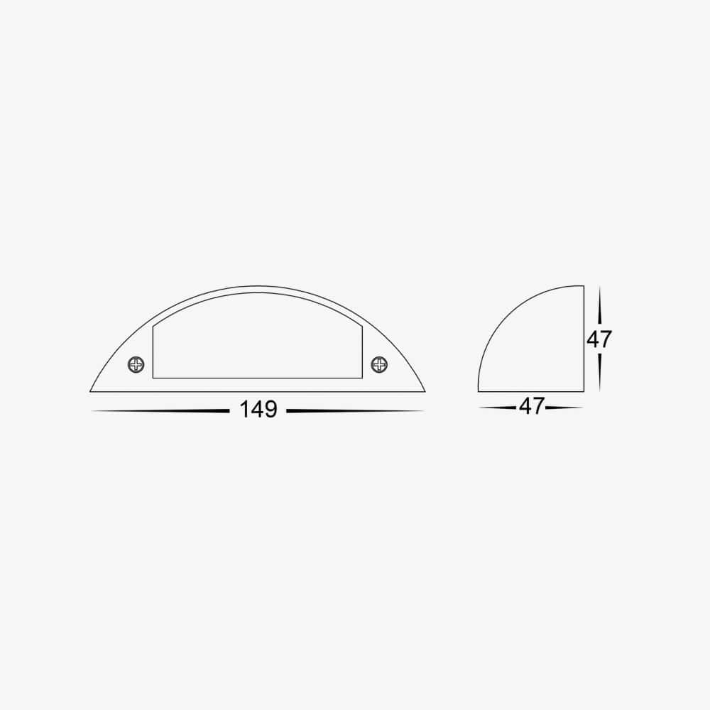 Exterior Step Light Curva 5W LED Step Light - 12V