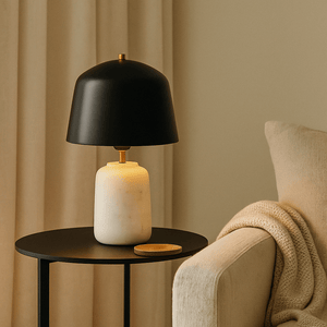 Table Lamps Dane White Marble Lamp