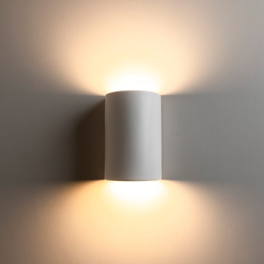 Exterior Wall Light Dawn Short Exterior Wall Light in Eggshell White