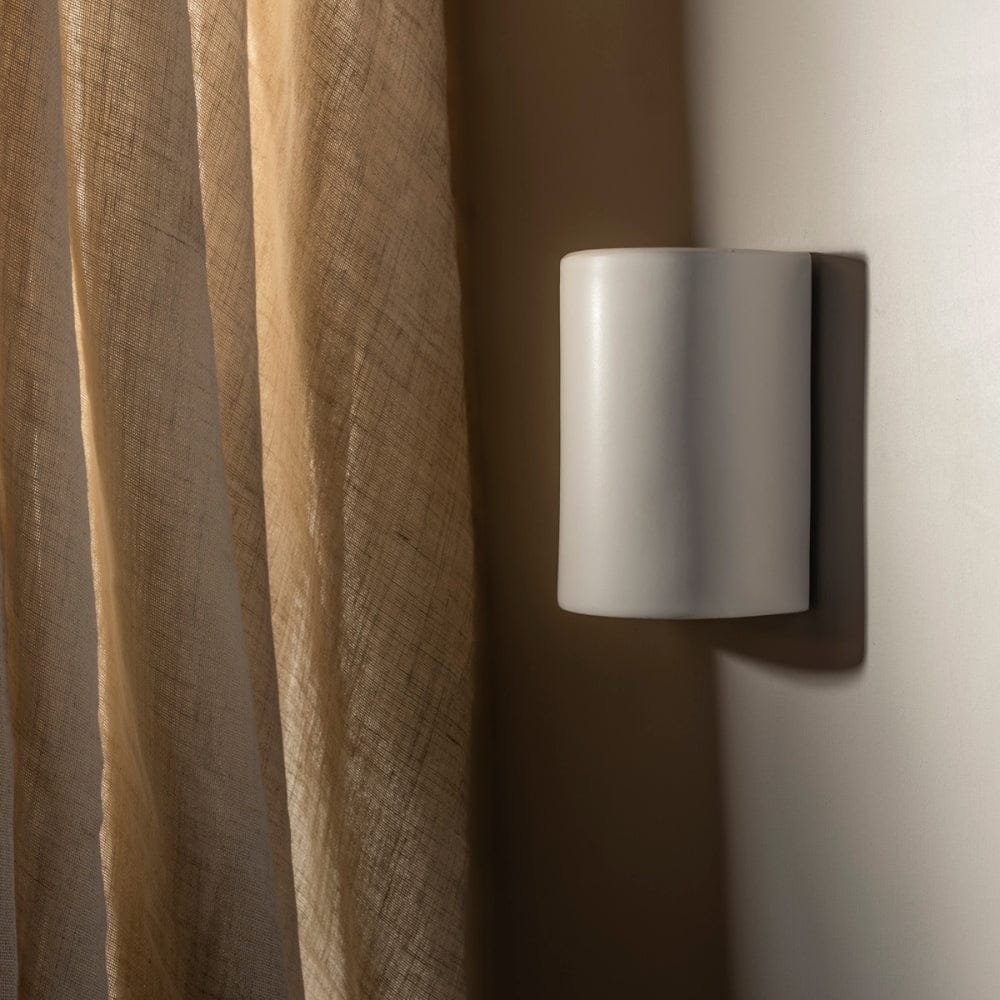 Exterior Wall Light Dawn Short Exterior Wall Light in Eggshell White