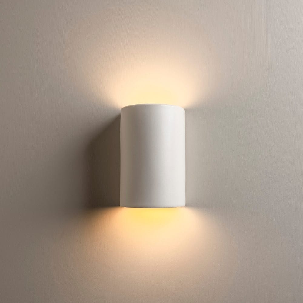 Exterior Wall Light Dawn Short Exterior Wall Light in Eggshell White