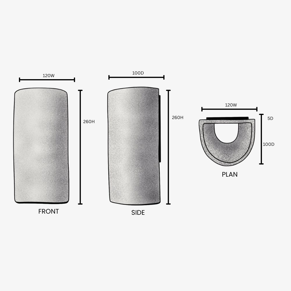 Interior Wall Light / Sconce Dawn Tall Interior in Pickled Olives