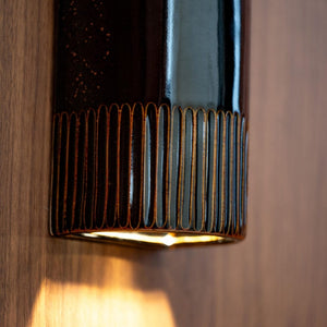 Exterior Wall Light Day Short Exterior Wall Light in Burnt Toast