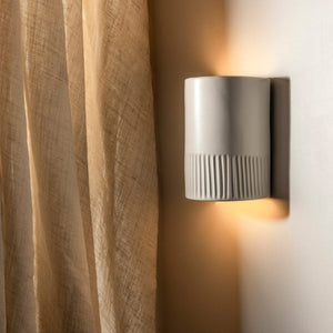 Exterior Wall Light Day Short Exterior Wall Light in Eggshell White