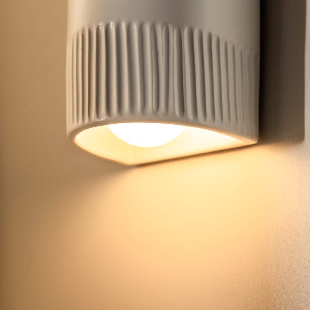Exterior Wall Light Day Short Exterior Wall Light in Eggshell White