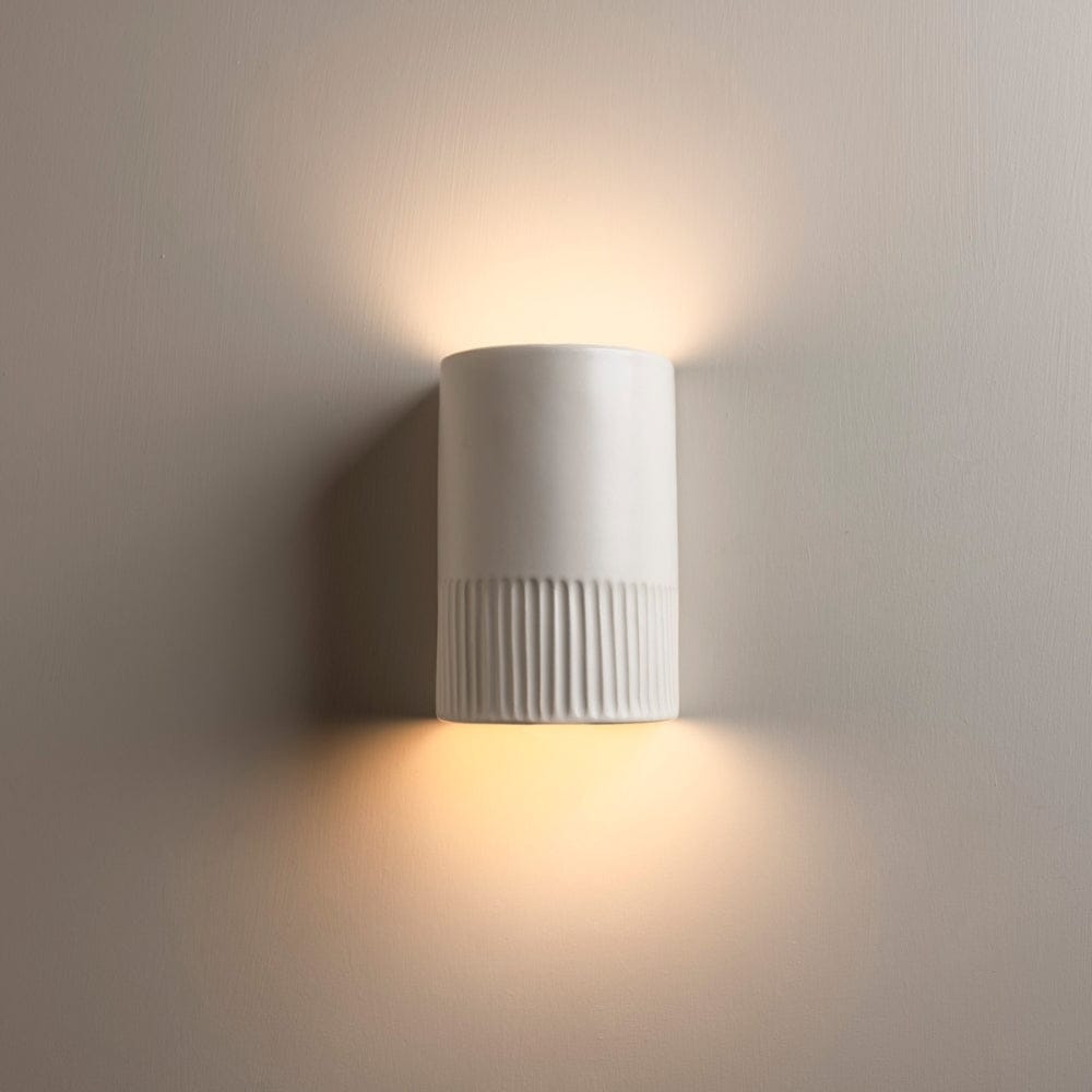 Exterior Wall Light Day Short Exterior Wall Light in Eggshell White