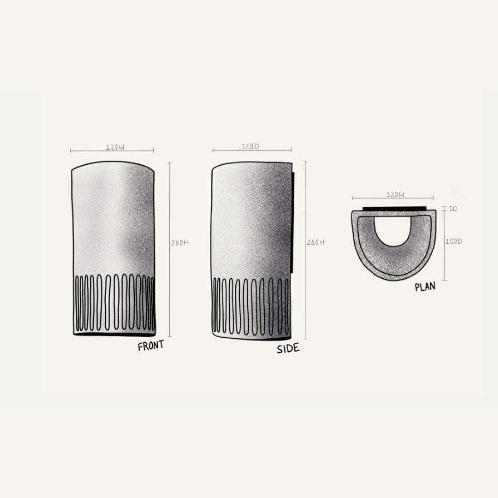 Exterior Wall Light Day Short Exterior Wall Light in Eggshell White