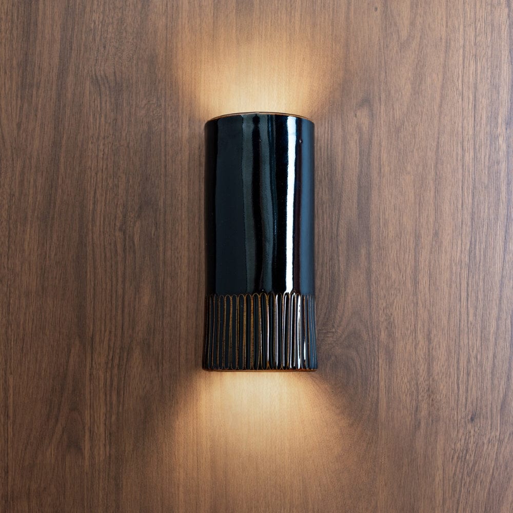 Exterior Wall Light Day Tall Exterior Wall Light in Burnt Toast