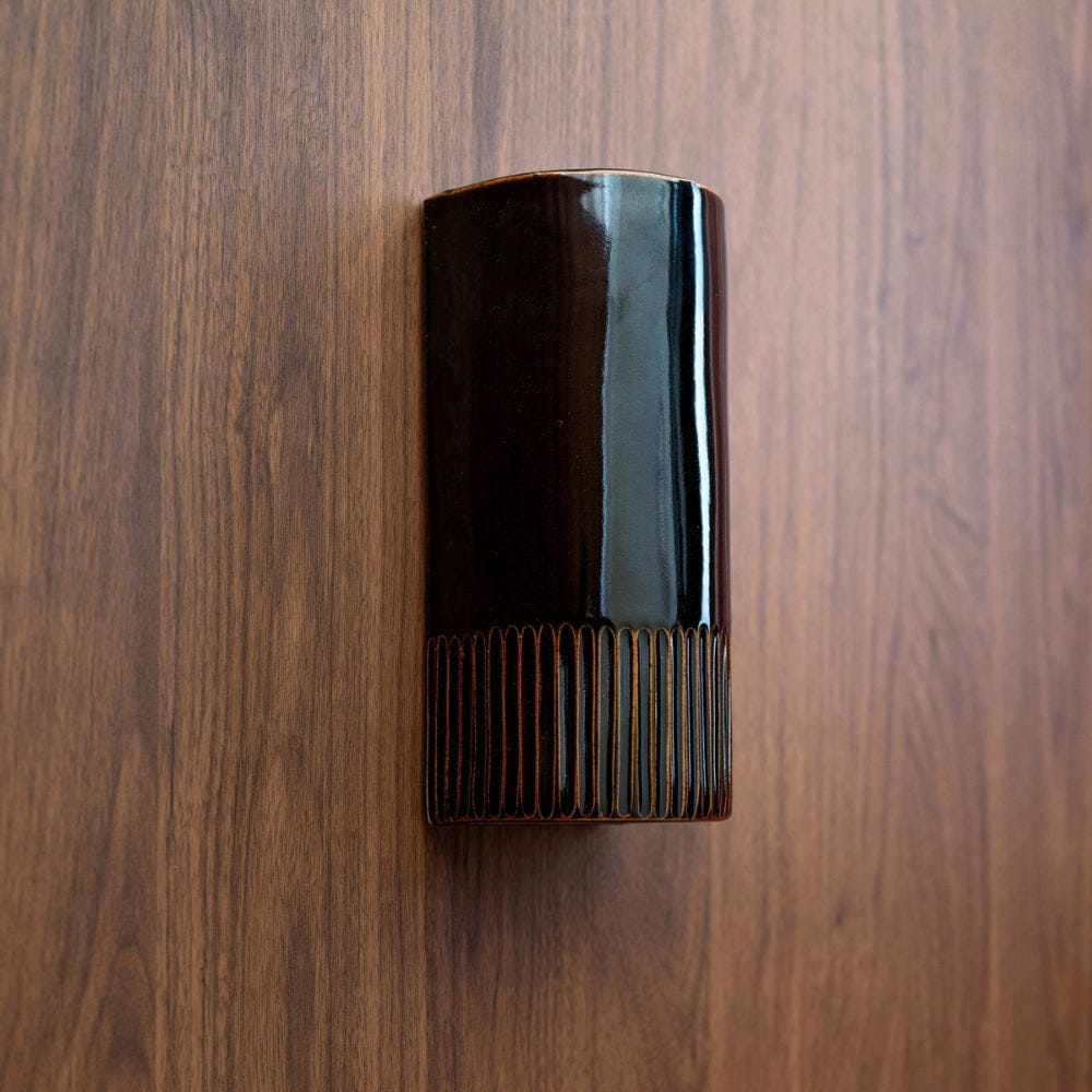 Exterior Wall Light Day Tall Exterior Wall Light in Burnt Toast