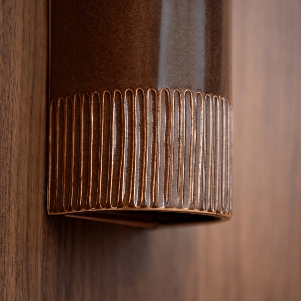 Exterior Wall Light Day Tall Exterior Wall Light in Choccy Milk