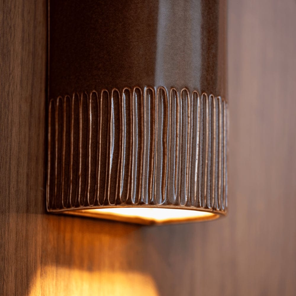 Exterior Wall Light Day Tall Exterior Wall Light in Choccy Milk