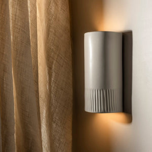 Exterior Wall Light Day Tall Exterior Wall Light in Eggshell White
