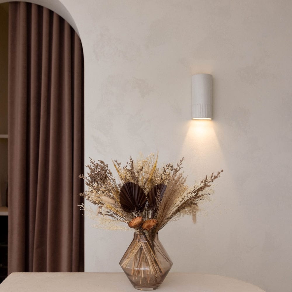 Exterior Wall Light Day Tall Exterior Wall Light in Eggshell White