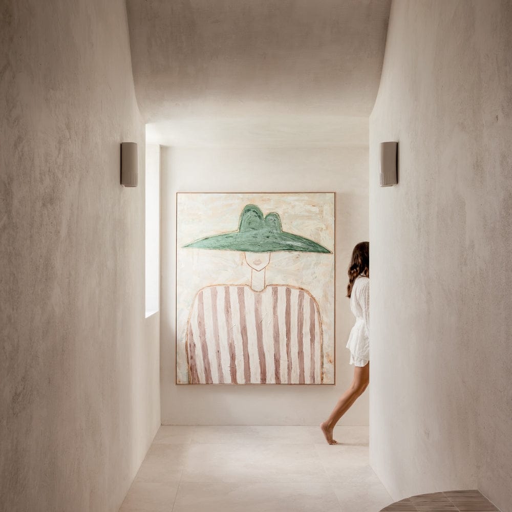 Exterior Wall Light Day Tall Exterior Wall Light in Eggshell White