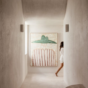 Exterior Wall Light Day Tall Exterior Wall Light in Eggshell White