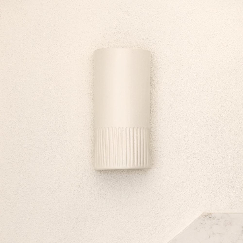 Exterior Wall Light Day Tall Exterior Wall Light in Eggshell White
