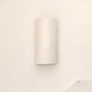 Exterior Wall Light Day Tall Exterior Wall Light in Eggshell White