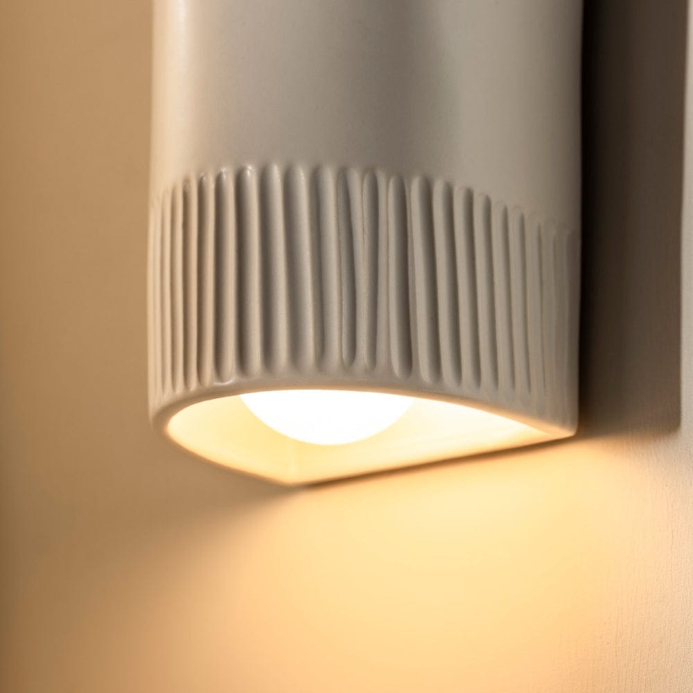 Exterior Wall Light Day Tall Exterior Wall Light in Eggshell White