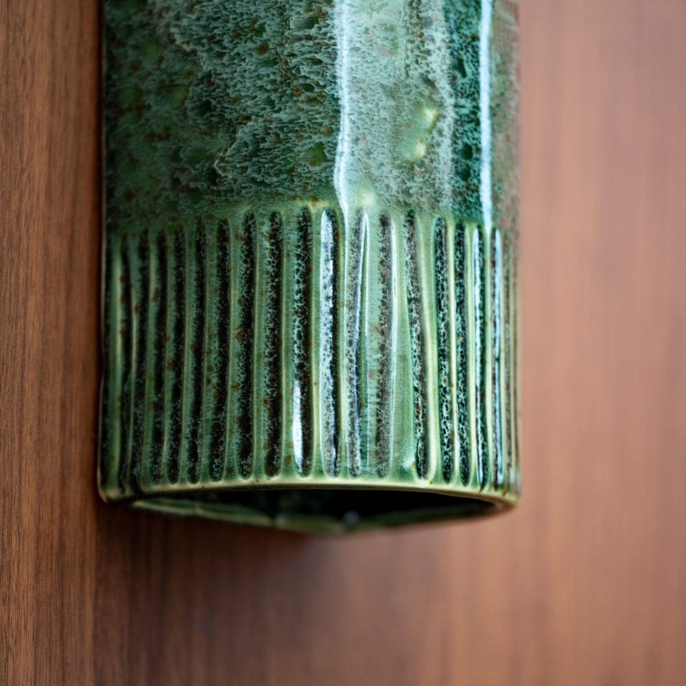 Exterior Wall Light Day Tall Exterior Wall Light in Pickled Olives
