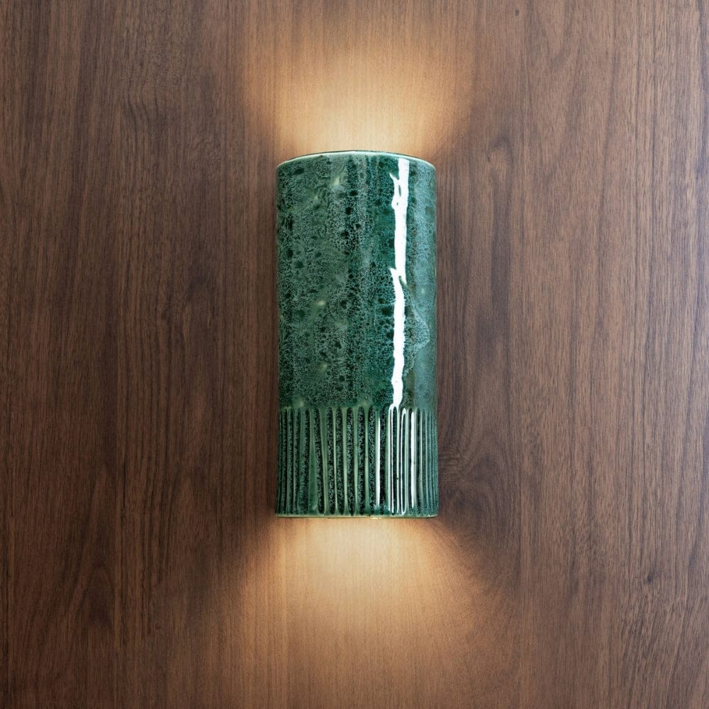 Exterior Wall Light Day Tall Exterior Wall Light in Pickled Olives