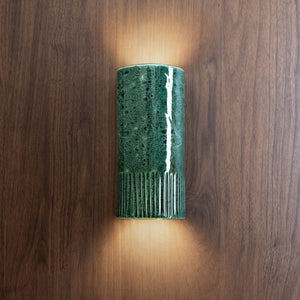 Exterior Wall Light Day Tall Exterior Wall Light in Pickled Olives
