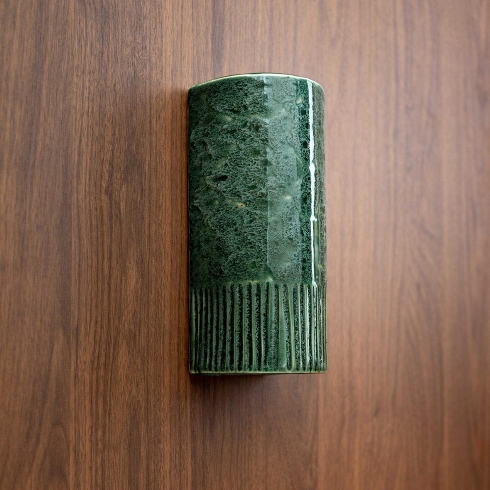 Exterior Wall Light Day Tall Exterior Wall Light in Pickled Olives