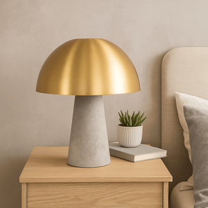 Table Lamps Degraves Concrete & Brass Table Lamp & Shade