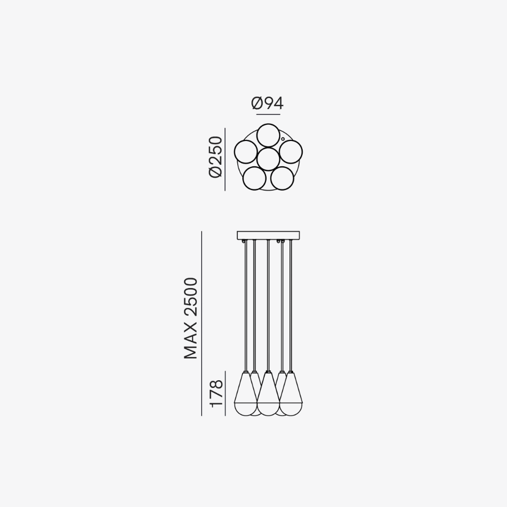Interior Pendant Dew Cluster Pendant Light
