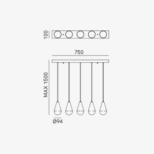 Interior Pendant Dew Linear Pendant Light