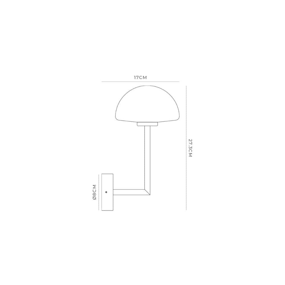 Interior Wall Light / Sconce Dome Long Arm Wall Light