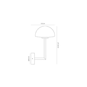 Interior Wall Light / Sconce Dome Long Arm Wall Light