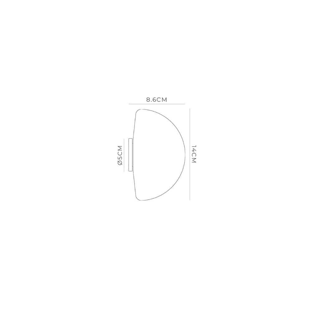 Interior Wall Light / Sconce Dome Mirror Wall Light