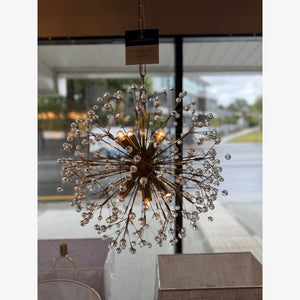 Interior Pendant Dunkirk Chandelier - Small Age Brass  - CLEARANCE (Ex-display)