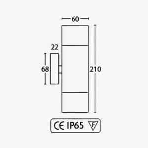 Exterior Wall Light Durras Up/Down Wall Light - Fixed