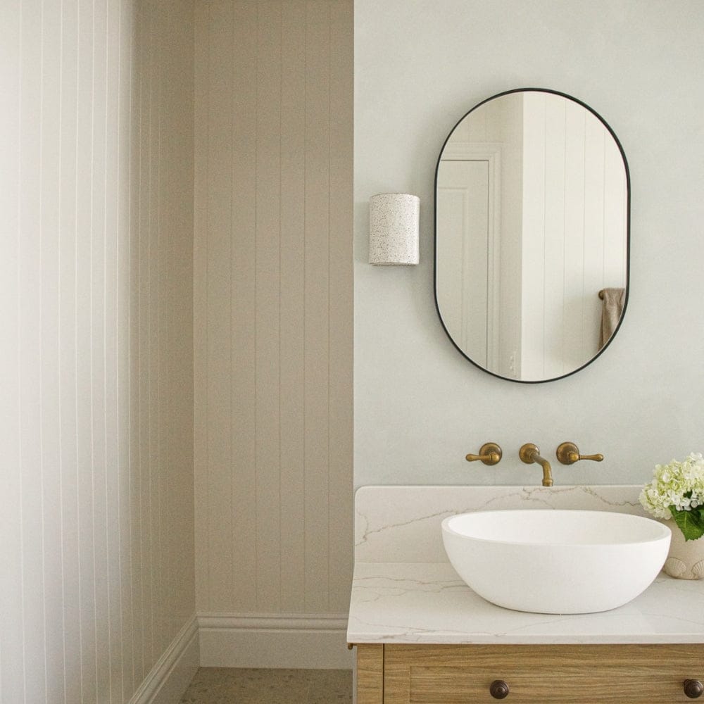 Exterior Wall Light Dusk Short Exterior Wall Light in Eggshell White