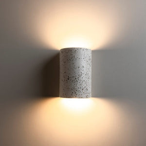 Exterior Wall Light Dusk Short Exterior Wall Light in Eggshell White