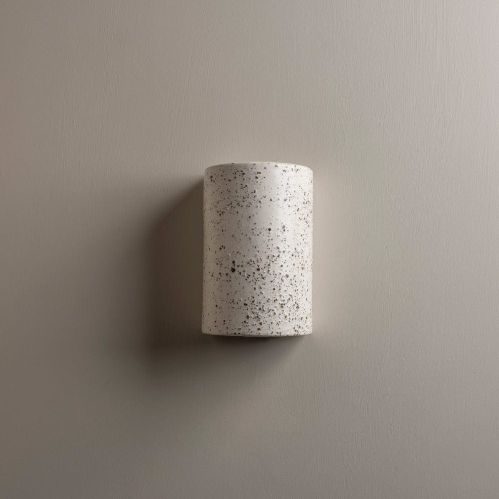Exterior Wall Light Dusk Short Exterior Wall Light in Eggshell White