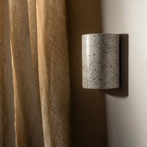 Exterior Wall Light Dusk Short Exterior Wall Light in Eggshell White