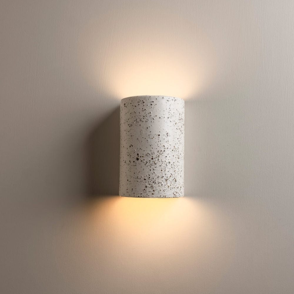 Exterior Wall Light Dusk Short Exterior Wall Light in Eggshell White