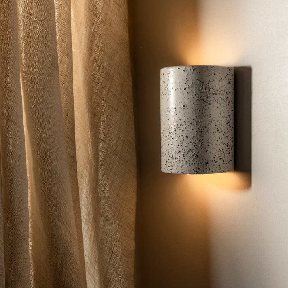 Exterior Wall Light Dusk Short Exterior Wall Light in Eggshell White