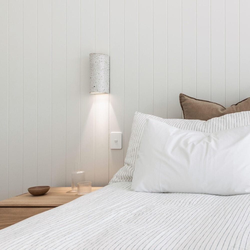 Exterior Wall Light Dusk Tall Exterior Wall Light in Eggshell White