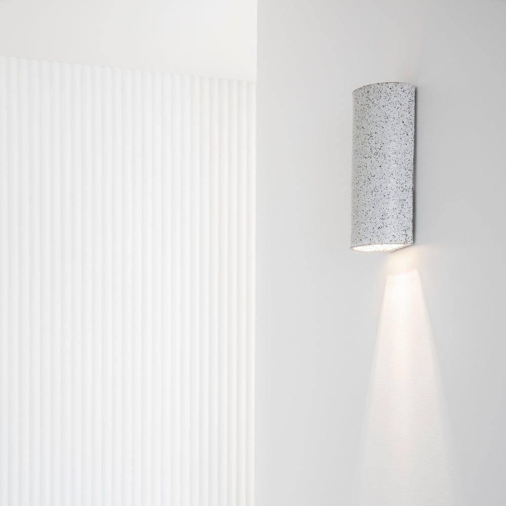 Exterior Wall Light Dusk Tall Exterior Wall Light in Eggshell White