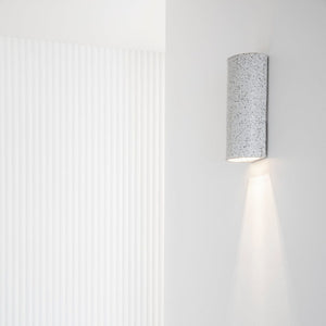 Exterior Wall Light Dusk Tall Exterior Wall Light in Eggshell White