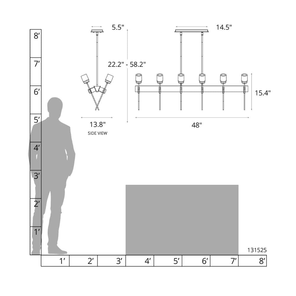 Linear Pendant Echo 12 Light Linear Pendant