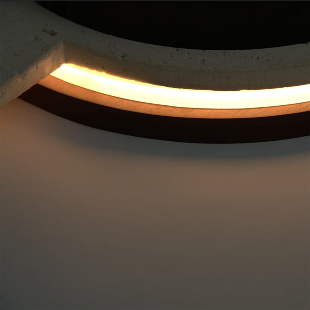 Interior Wall Light / Sconce Eclipse Natural Stone & Wood Wall Light