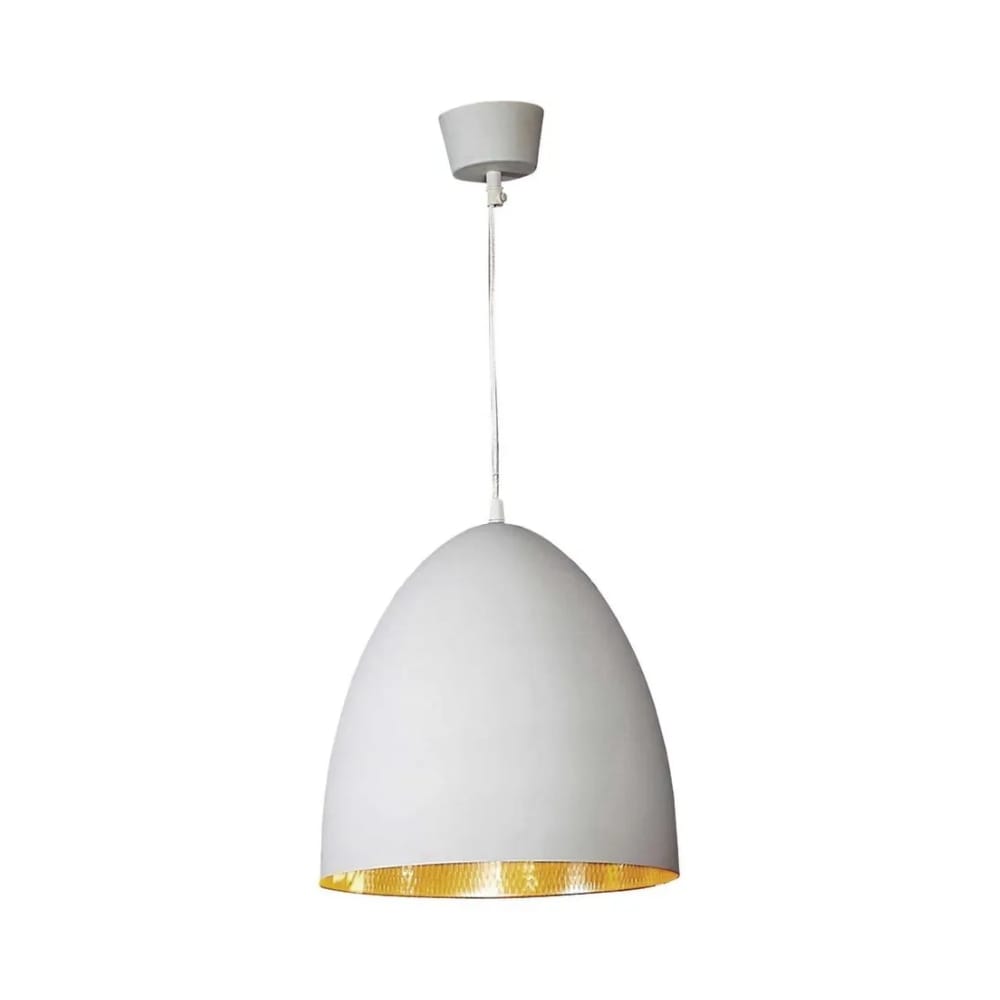 Interior Pendant Egg Ceiling Pendant White and Silver (Excess Stock)
