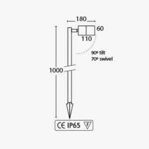 Exterior Spike Light Ellis Spike Bollard