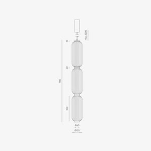 Interior Pendant Elma 3LT Pendant - Matte Brass