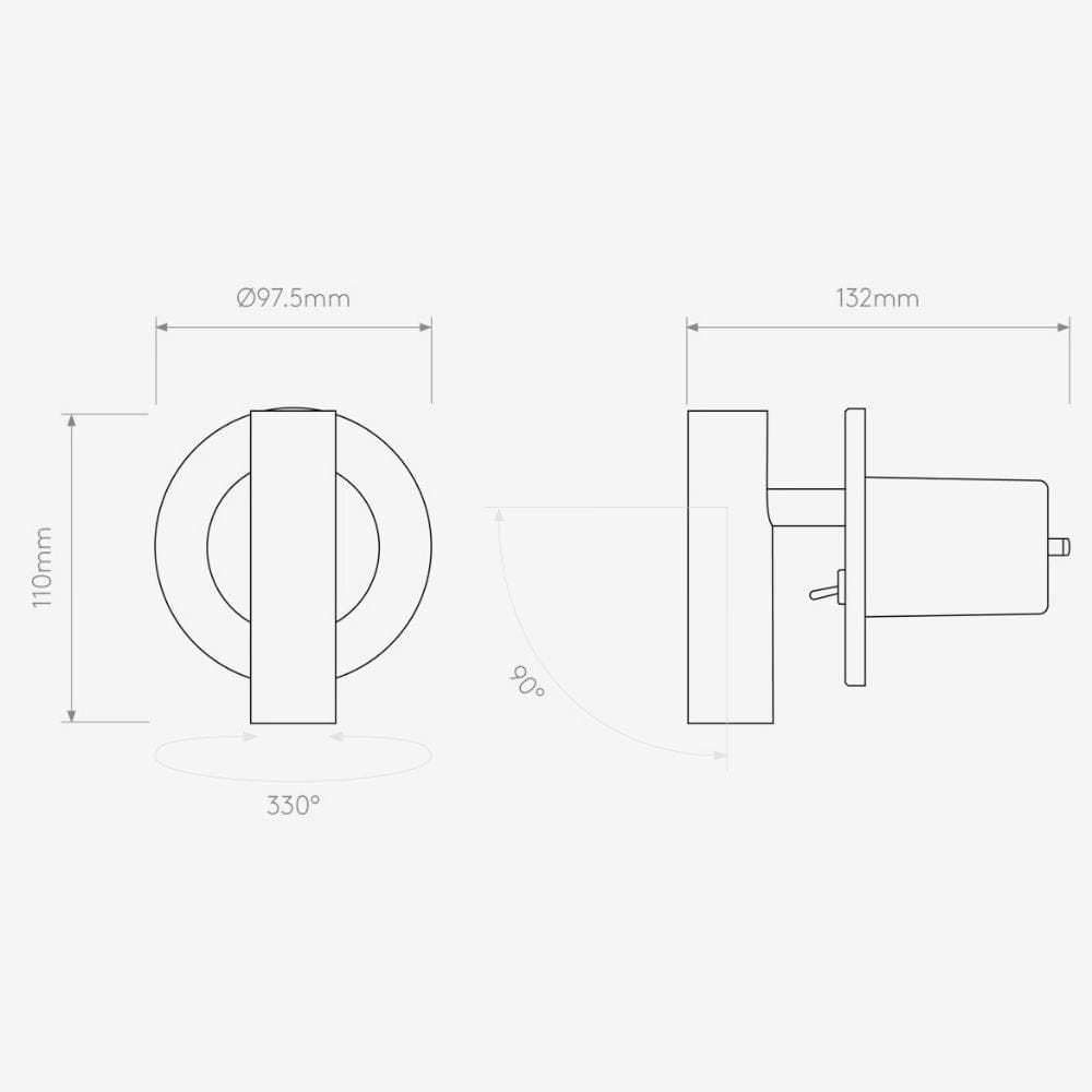 Bedside Wall Lights Enna Recess Switched LED Wall Light