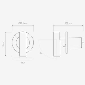 Bedside Wall Lights Enna Recess Switched LED Wall Light